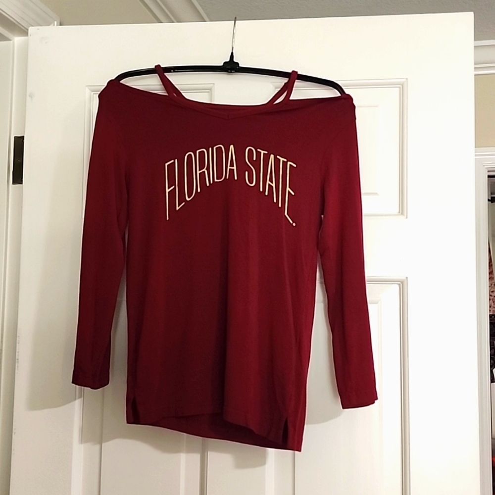 Girls off the shoulder florida state long sleeve shirt